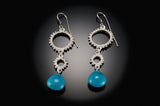 Bumpy Long Double Ring Drop Earring