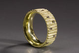 Flat Vertical Dig Ring with Diamonds