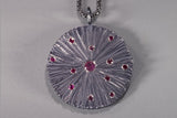 Medium Dig Shield Pendant with Stones