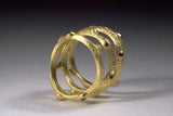 Branchy Thin Ring with Stones