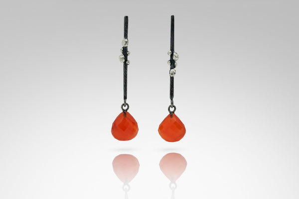 Facet Drop Earring with Stone
