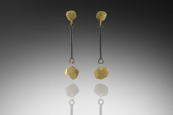 Facet Top And Bottom Drop Earring