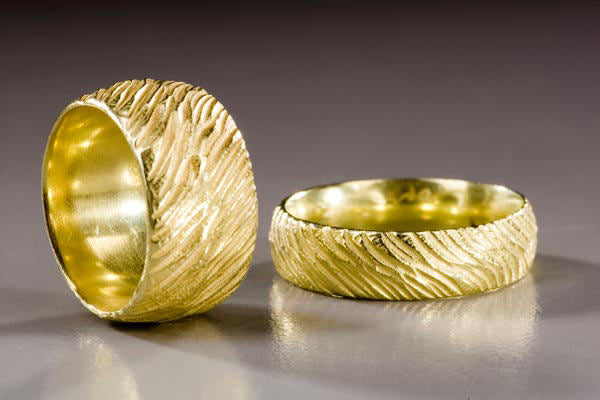 Half Round Diagonal Dig Rings – Dahlia Kanner